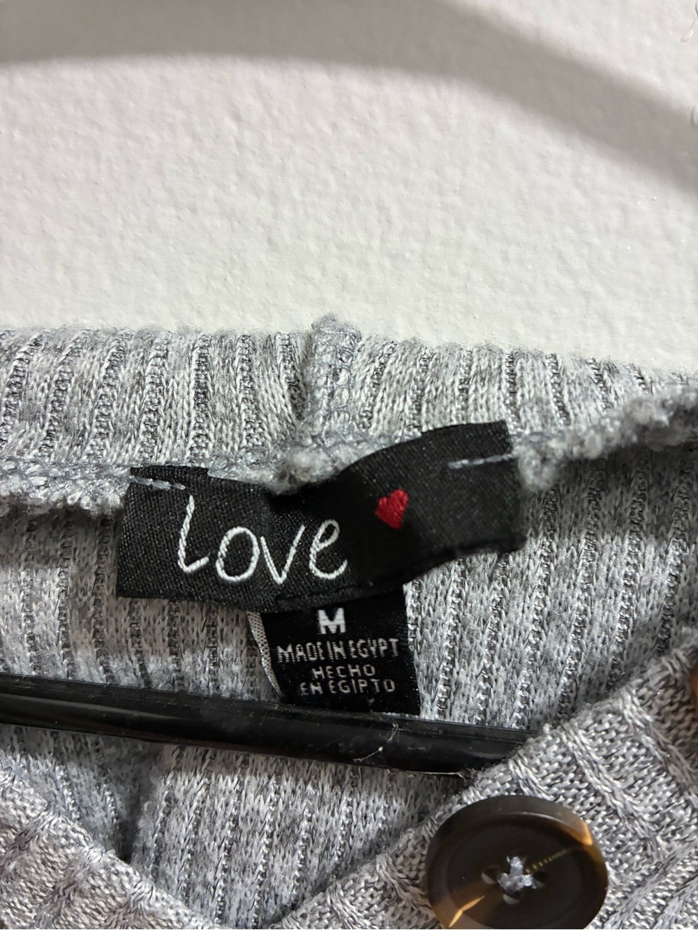 Gray Ribbed Cropped Sweatshirt - Picture 3 of 4